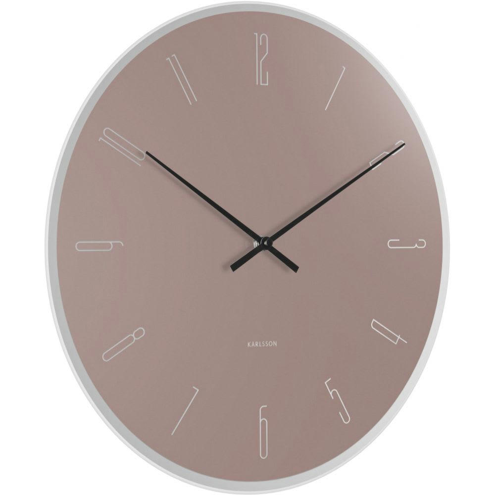 WALL CLOCK - Horloge en verre mirror numbers rose