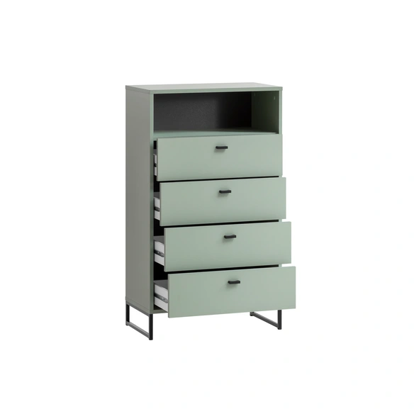 Highboard »Janne«, BxHxL: 33 x 103,9 x 60,2 cm, pistaziengrün, Holzwerkstoff melaminbeschichtet
