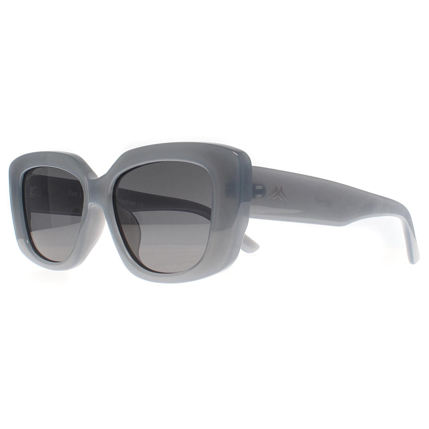 montana Rectangle Shiny Blue Cream Smoke Grey Polarized MP56