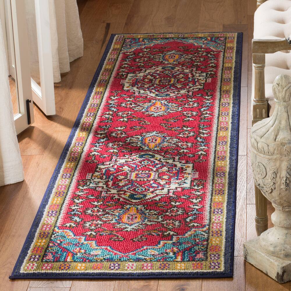 Safavieh Monaco 207 Rug, Red/Turquoise