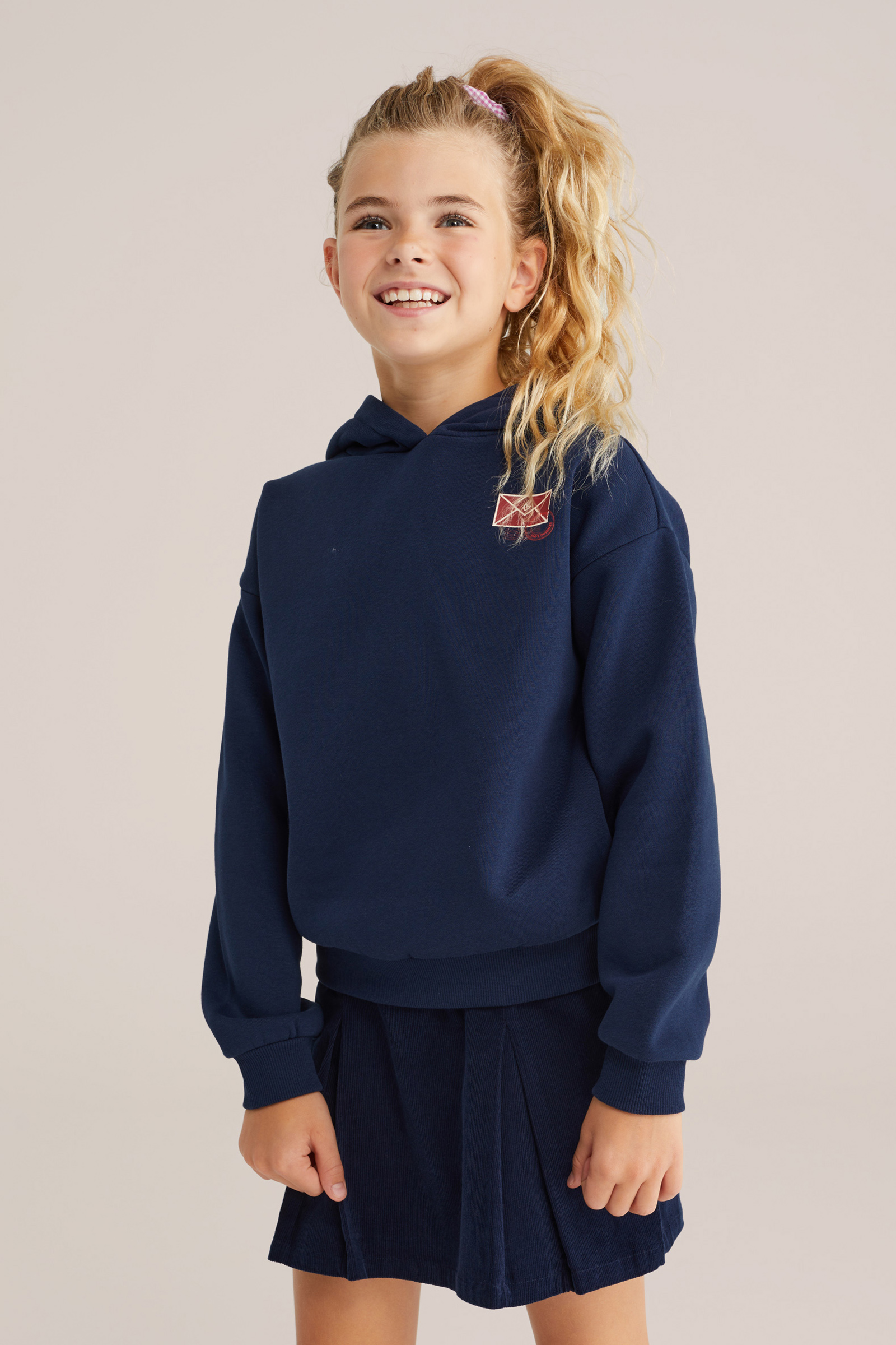 Meisjes oversized hoodie met print