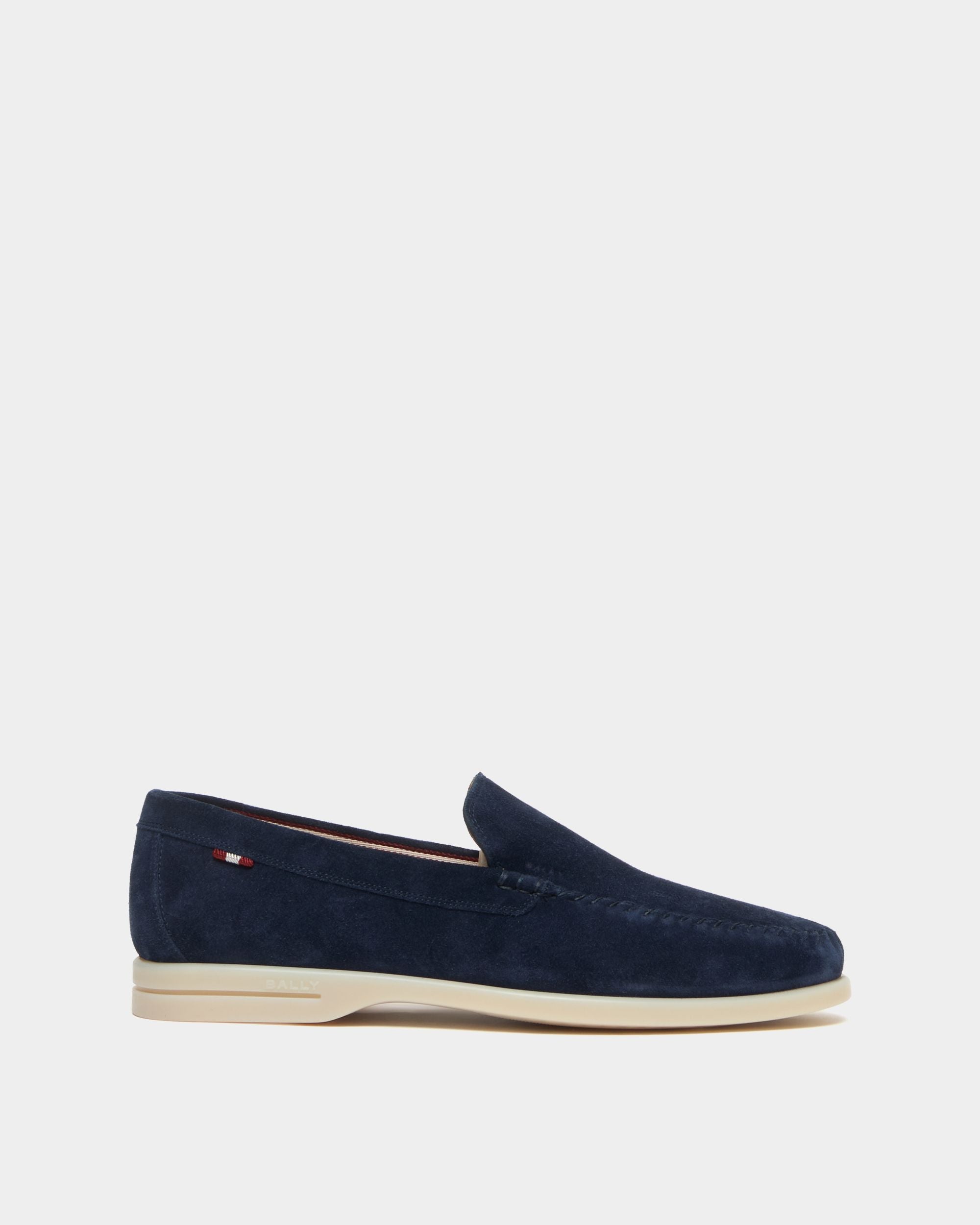 Switz Moc Loafer aus Veloursleder in Navy Blue
