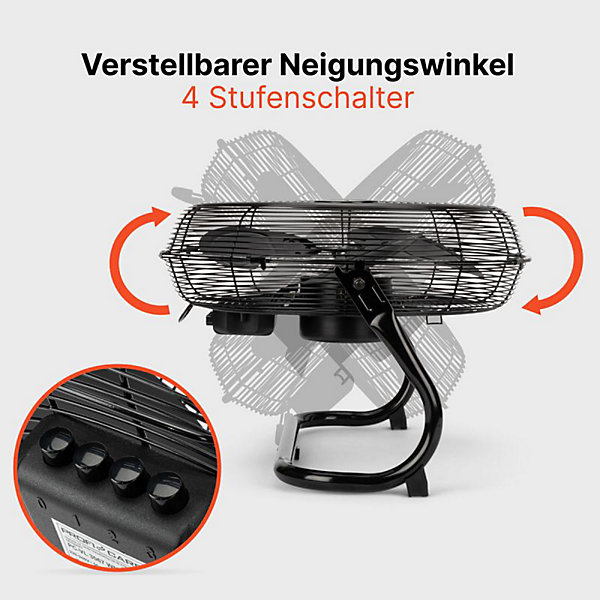 Brasseur d'air design Inox Noir 40cm Proficare PC-VL3065WM-Noir