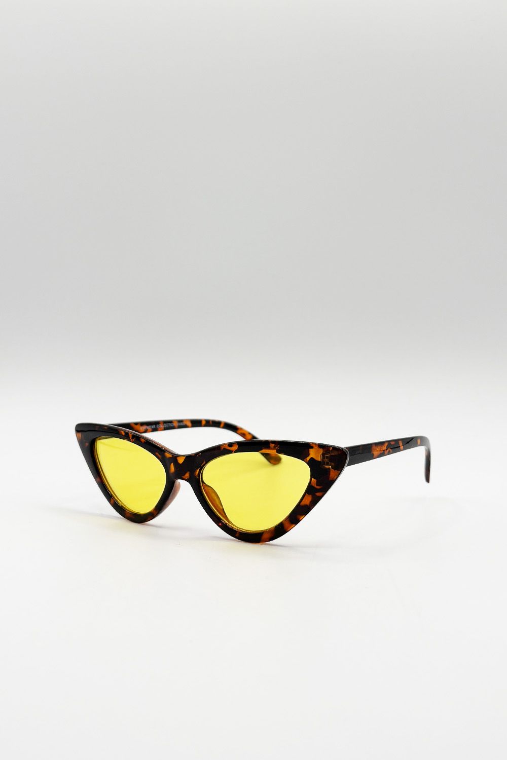 SVNX Tortoiseshell Cat-Eye Sunglasses with Yellow Lense