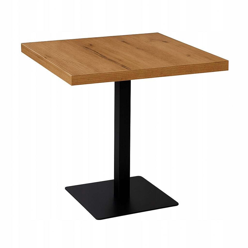 Stolik Stół do kawiarni restauracji 60x60 Metal Dąb Craft