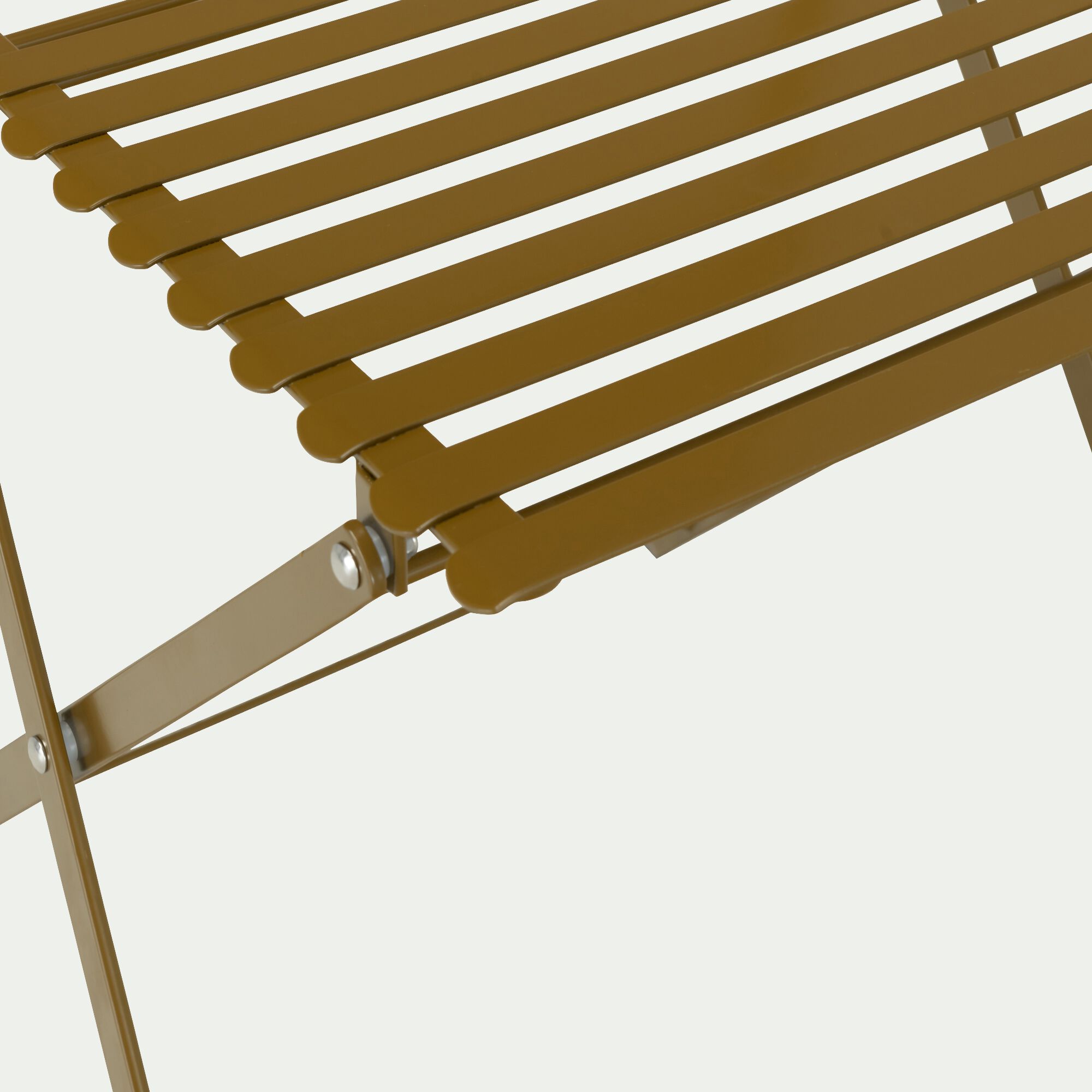 CERVIONE - Chaise de jardin pliante en acier - jaune alep