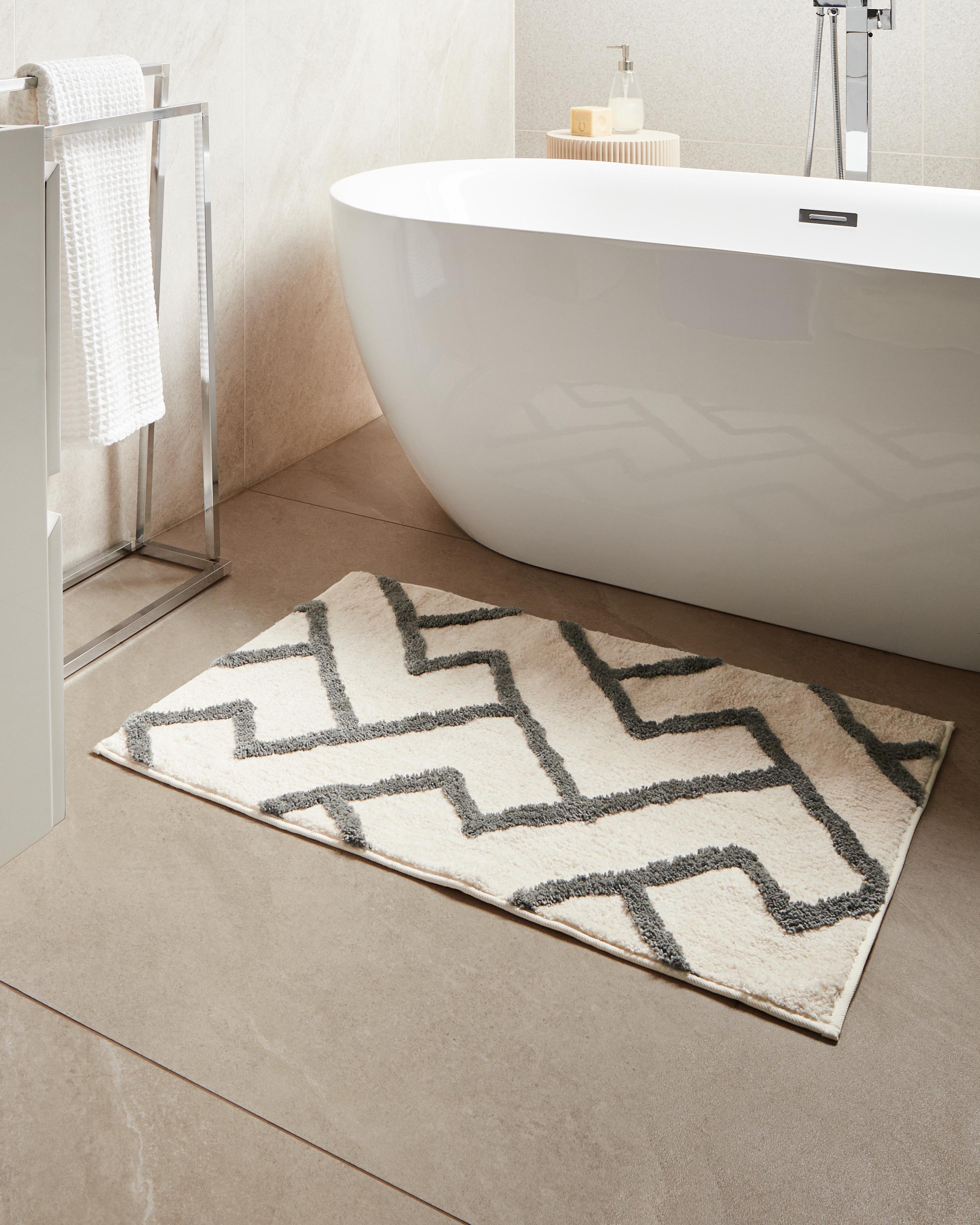 Bath Mat GARHI Beige 60 x 90 cm Cotton
