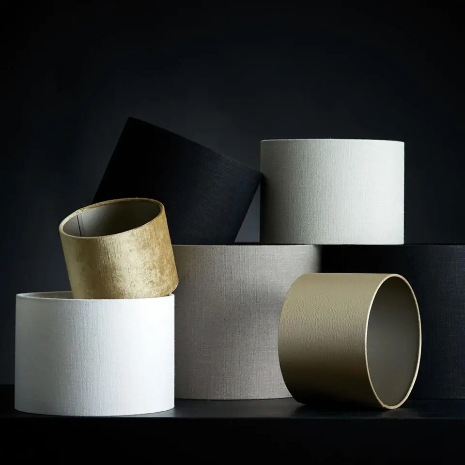 Cilinder Lampenkap Livigno - Eiwit - &Oslash;35x30cm