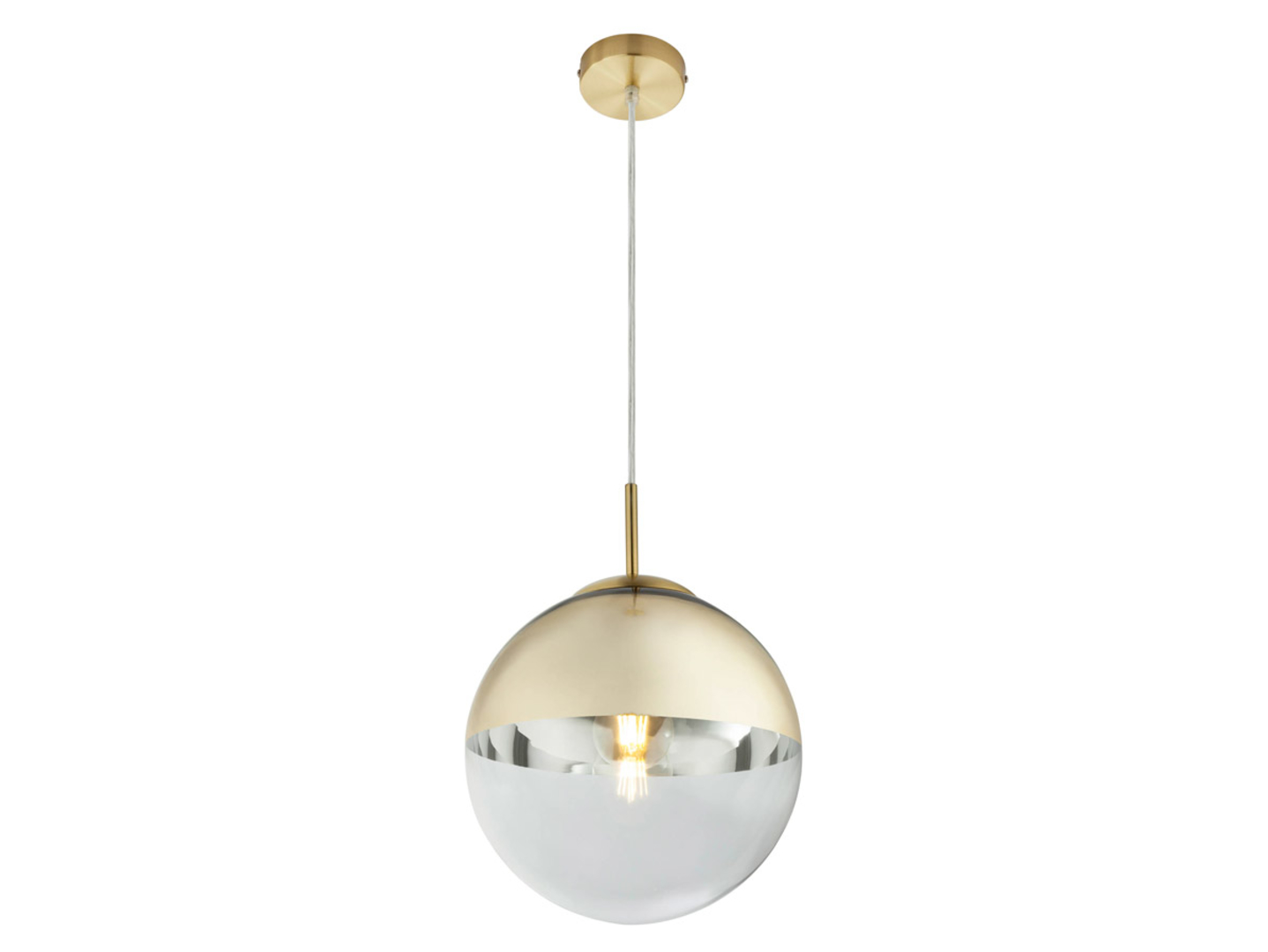 Lampa wisząca Varus szklana złota