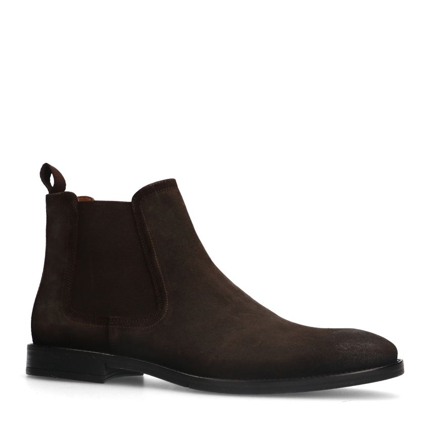 Manfield Bruine suède chelsea boots