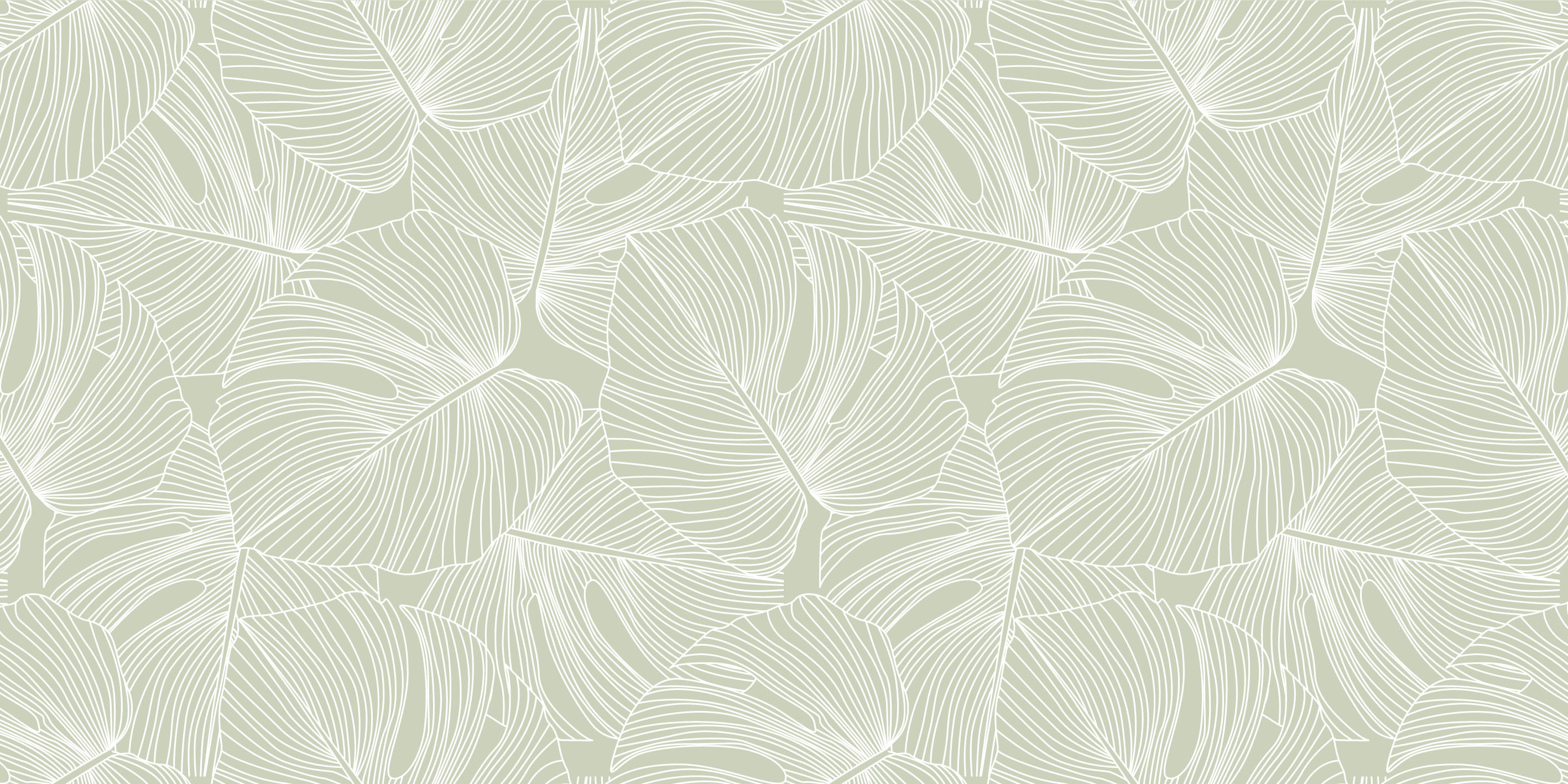 PALMS - Tapis en vinyl palmiers vert 48x98 cm