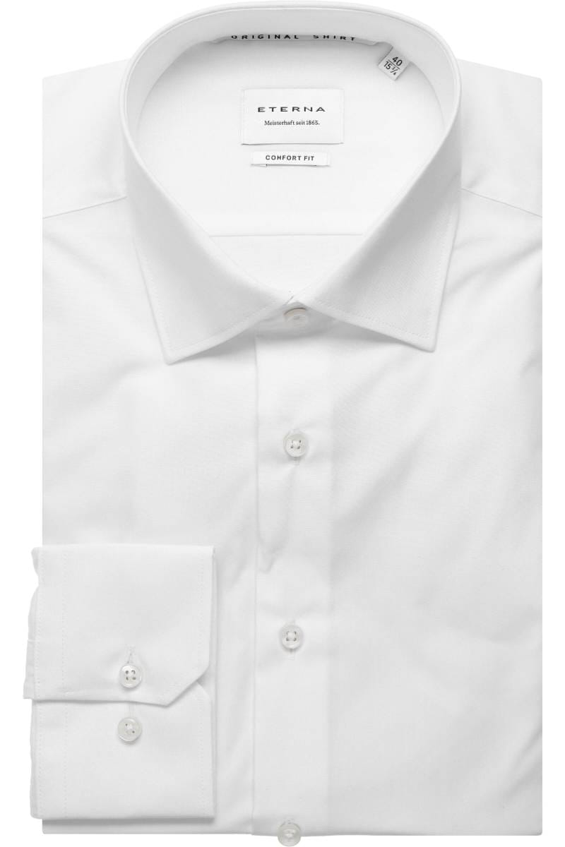 ETERNA Comfort Fit Hemd weiss, Einfarbig