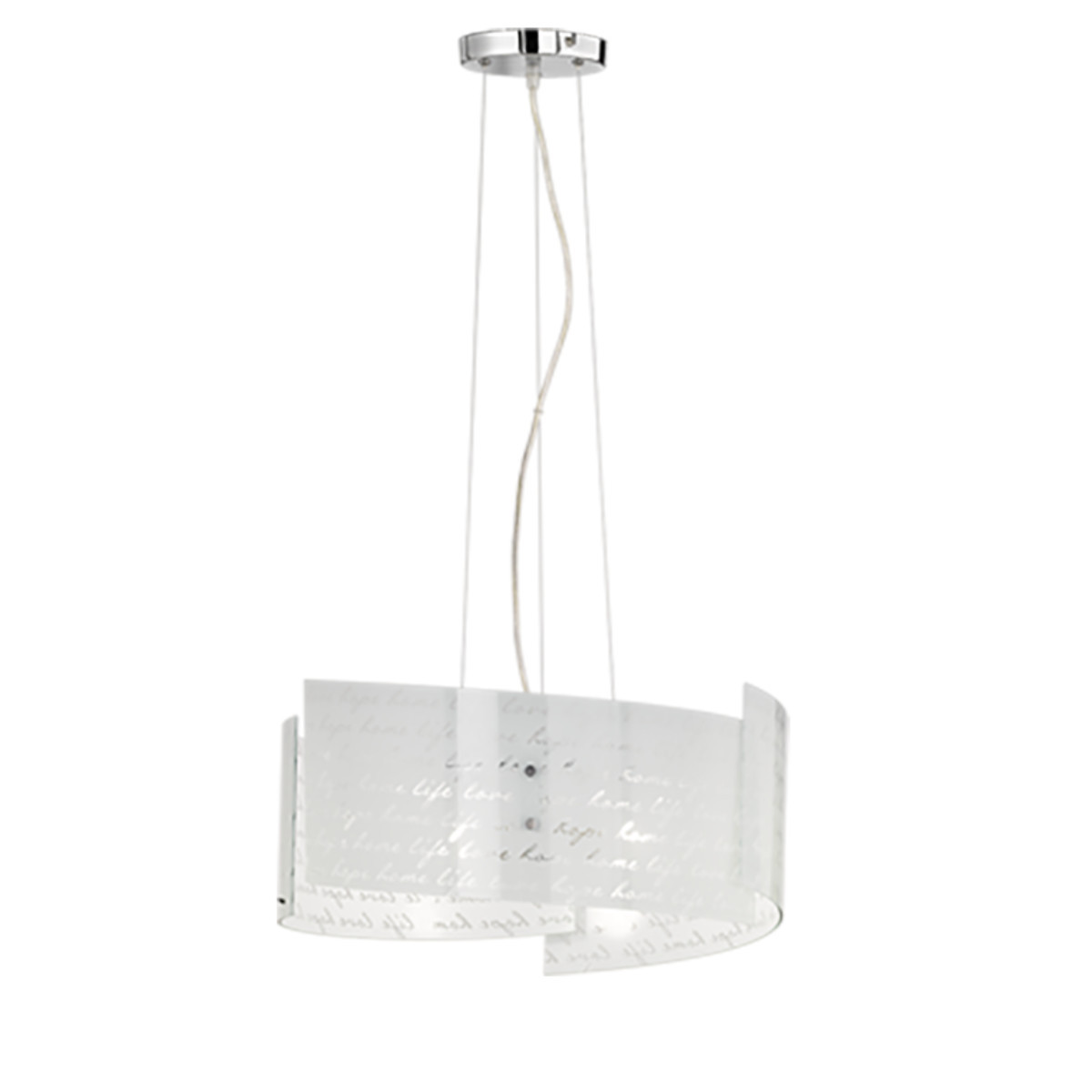 Lampa wisząca biała SIGNA 3xE27x40W wym: 150x50x50 cm Trio