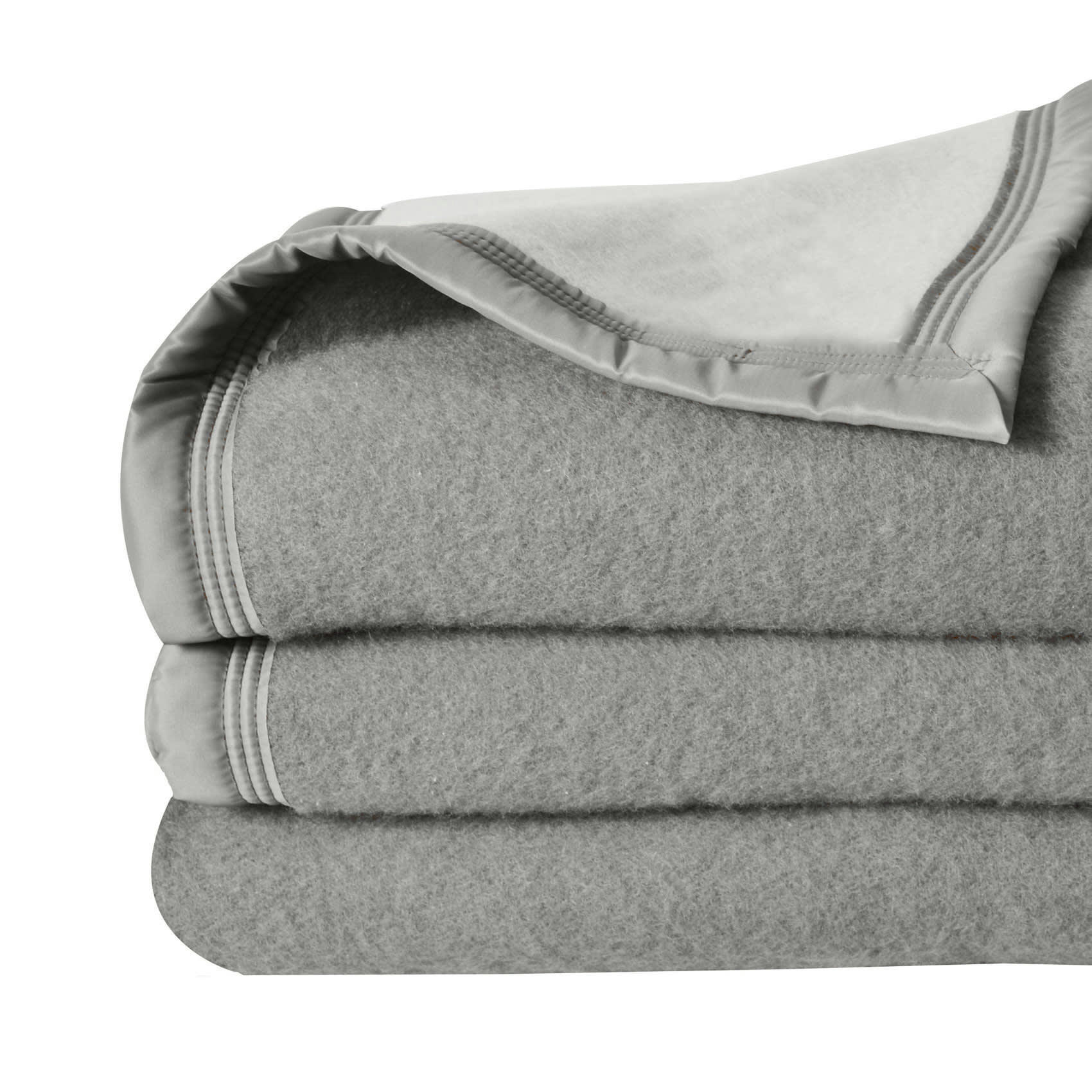 VOLTA500 - Couverture  laine woolmark double face gris anthracite 180x240 cm
