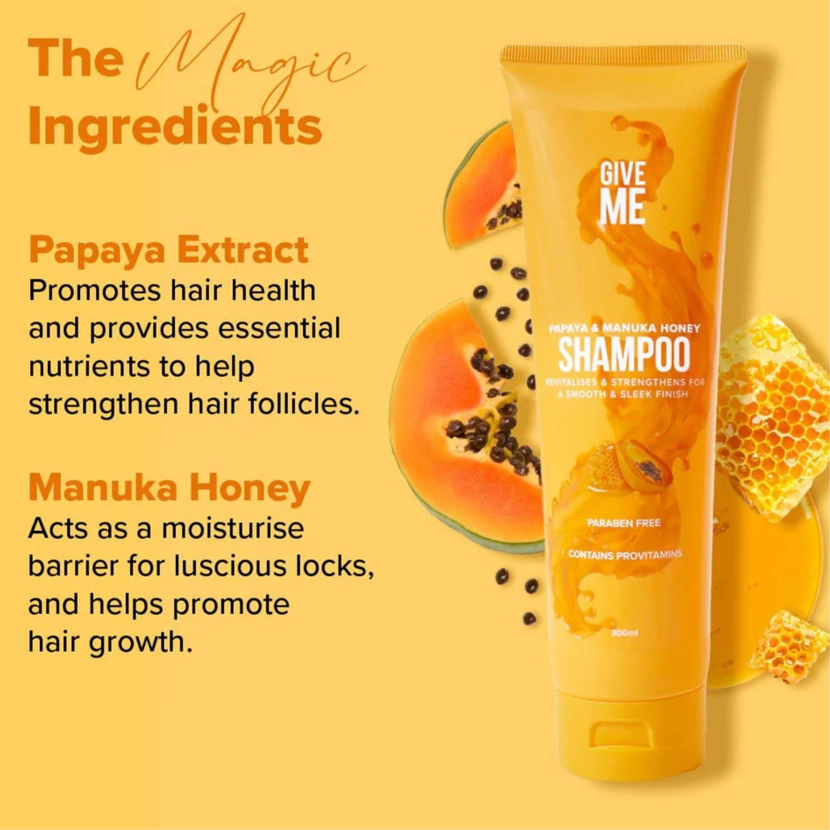 Give Me Hair Strengthening Shampoo - Papaya & Manuka Honey - 300ml