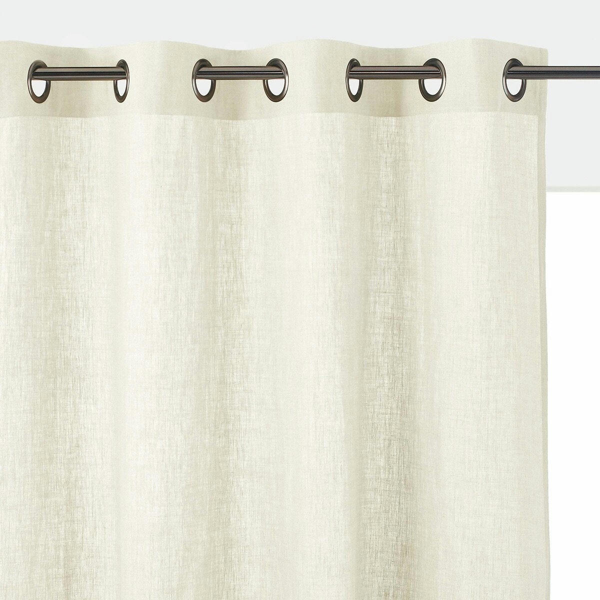 Rideau radiateur lin lavé à œillets, Onega