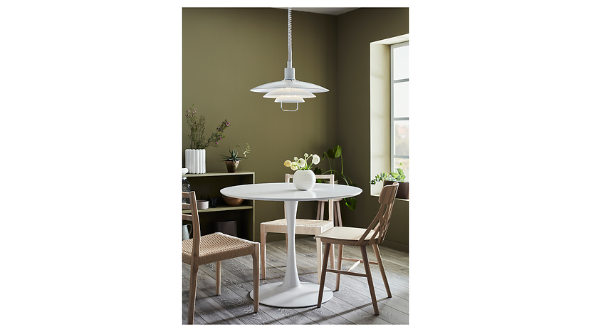Lampa wisząca Kirkenes metalowa biała