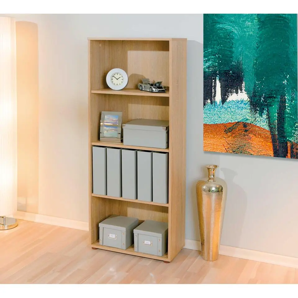 Boekenkast Parini 4 vakken - eik