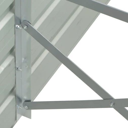 NNEVL Garden Raised Bed Galvanised Steel 480x80x45 cm Grey