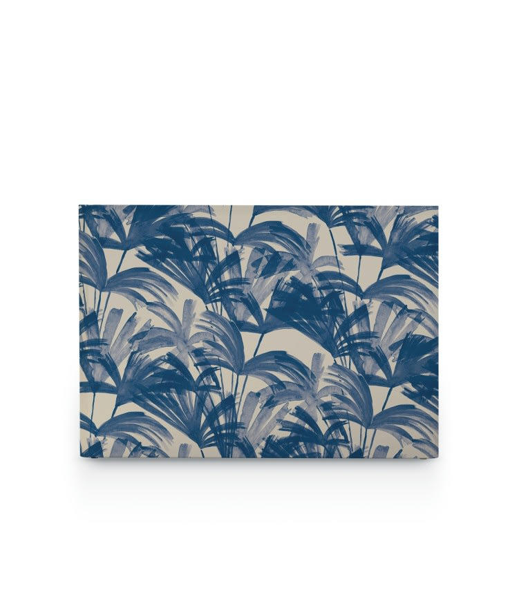 ANNI - Tête de lit avec housse Bleu 160 cm