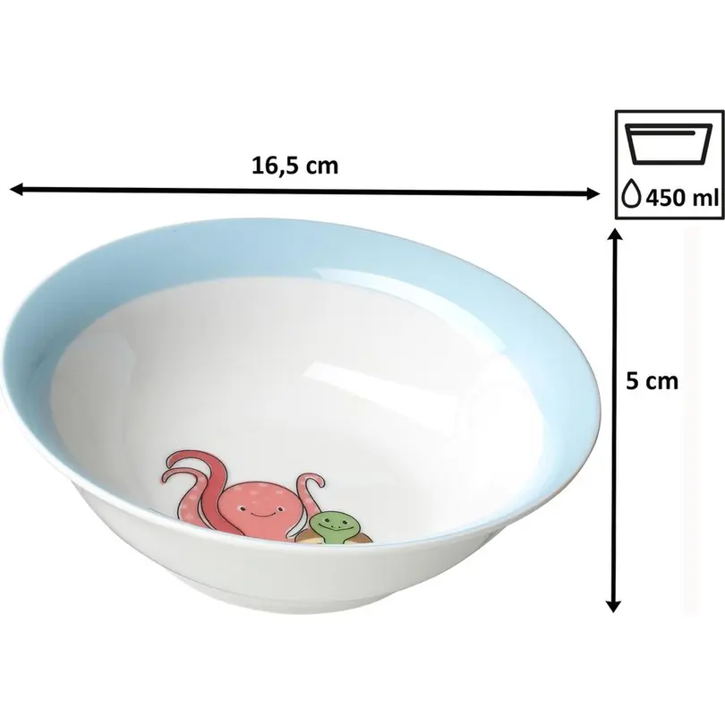 Kinder Geschirr-Set 3-teilig Unterwasserwelt