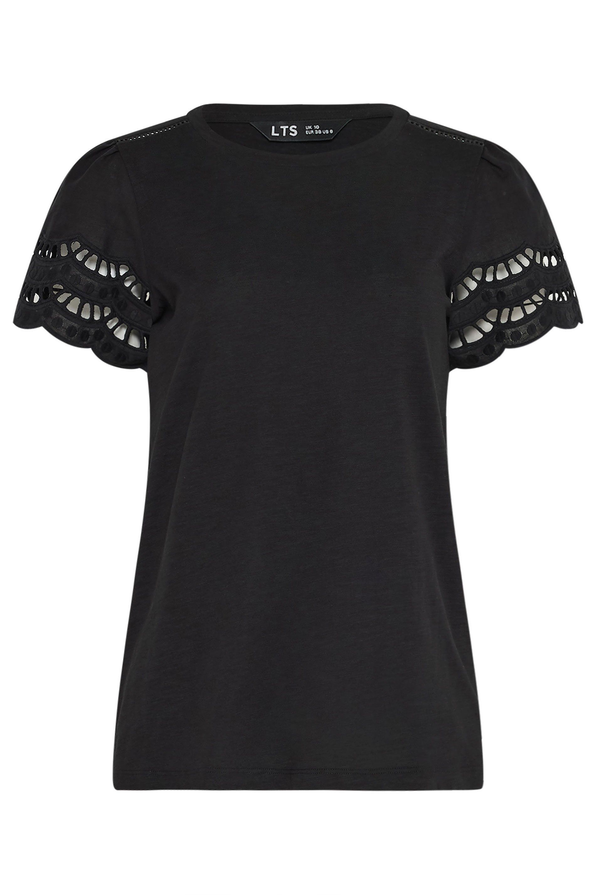 Long Tall Sally Tall Embroidered Sleeve T-Shirt