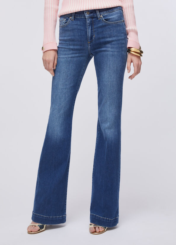 Jeans bootcut a vita alta