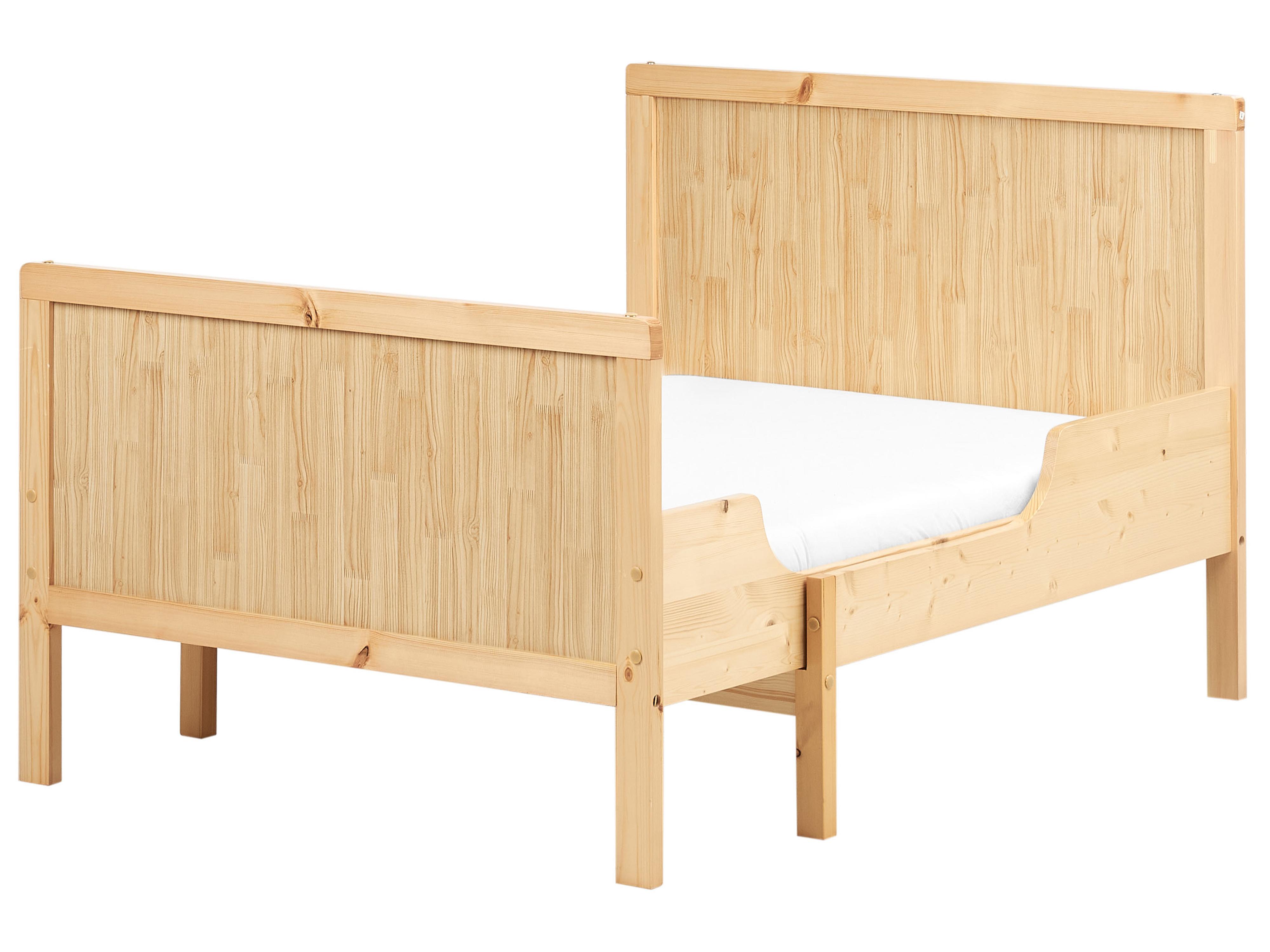 Extendable Kids Bed Pine Wood MONTIGNY 90 x 200 cm (EU Single) Light Brown