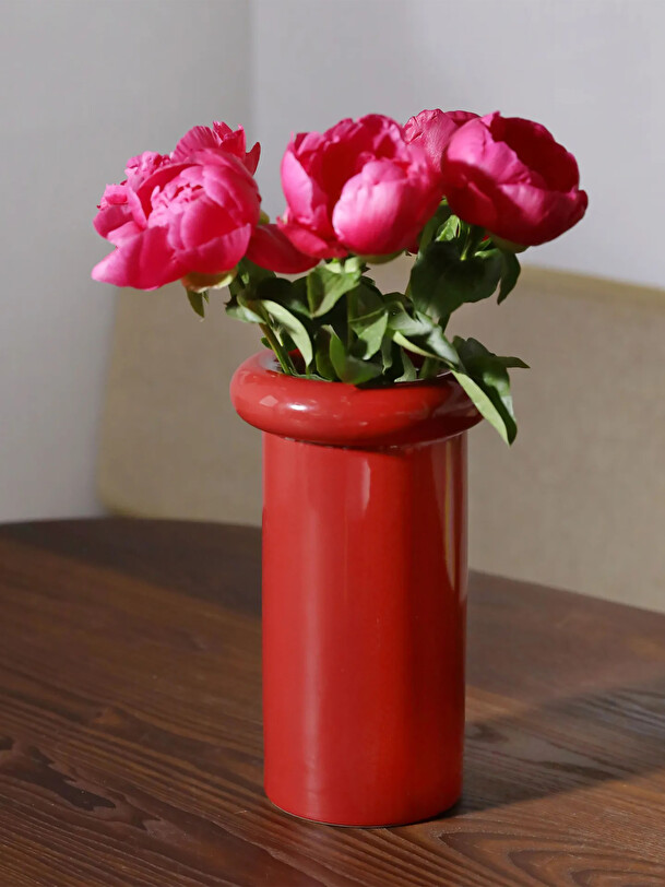 Vase turban rouge - &klevering rouge