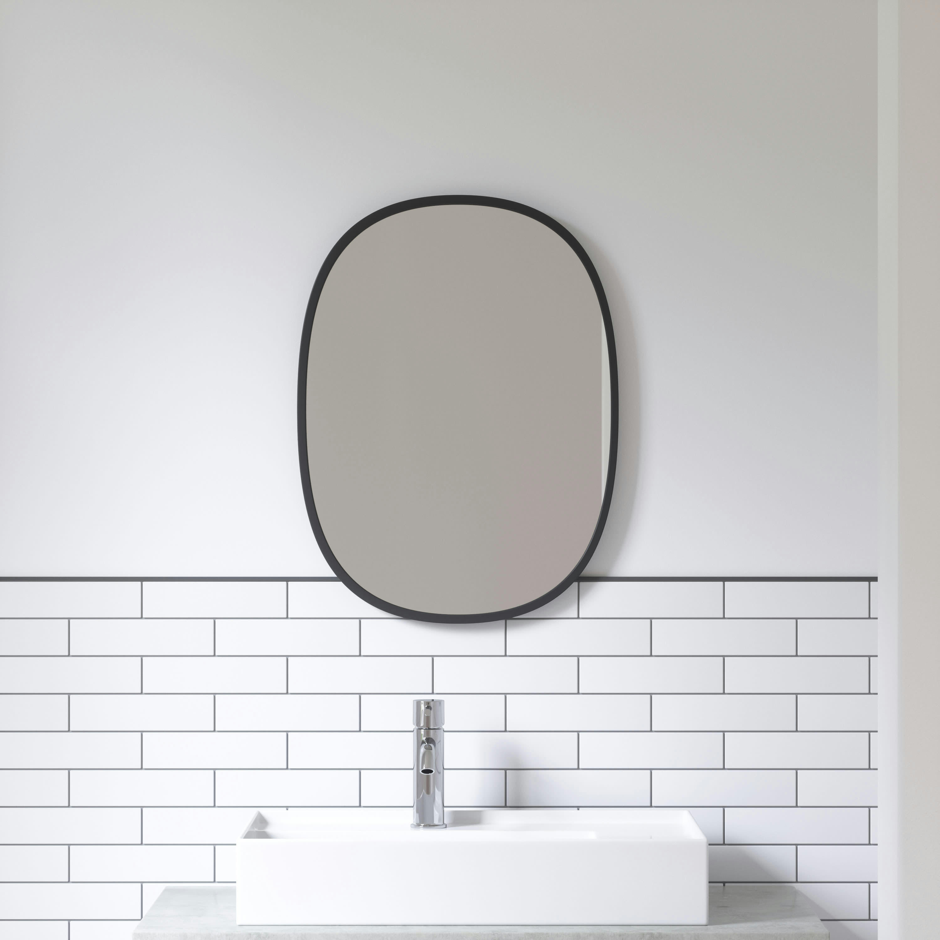 HUB - Miroir mural oval Umbra 61x46 cm