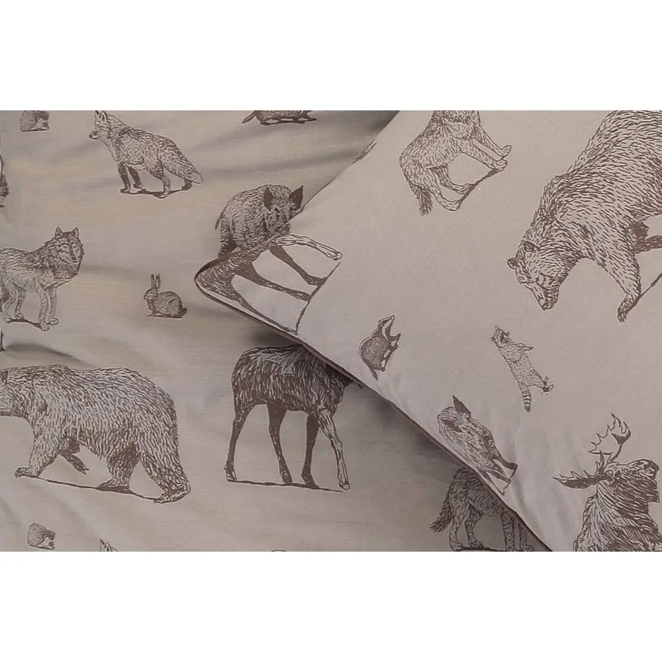 Dekbedovertrek Thomas - zand - 140x200 cm