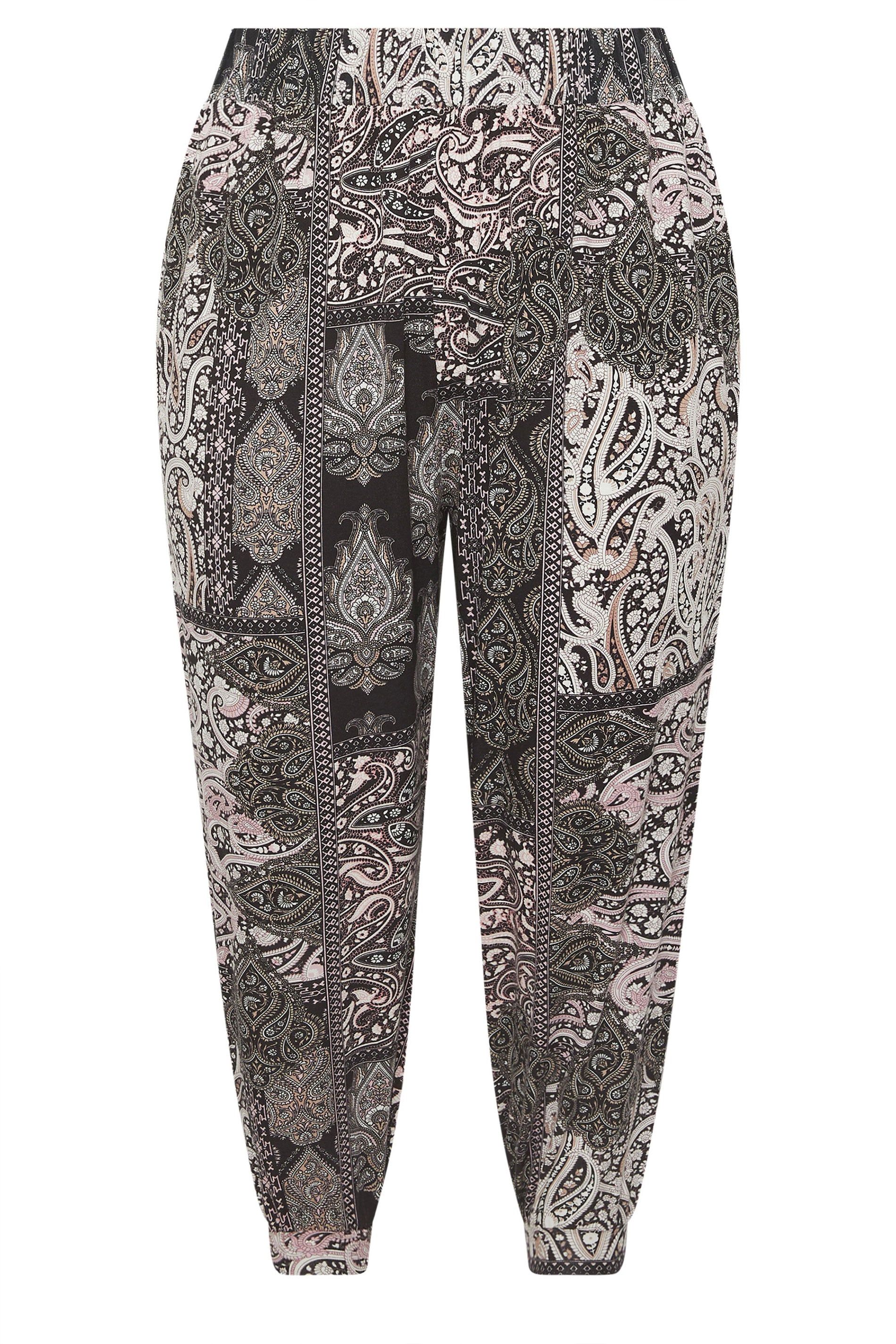 Yours Paisley Cropped Trousers