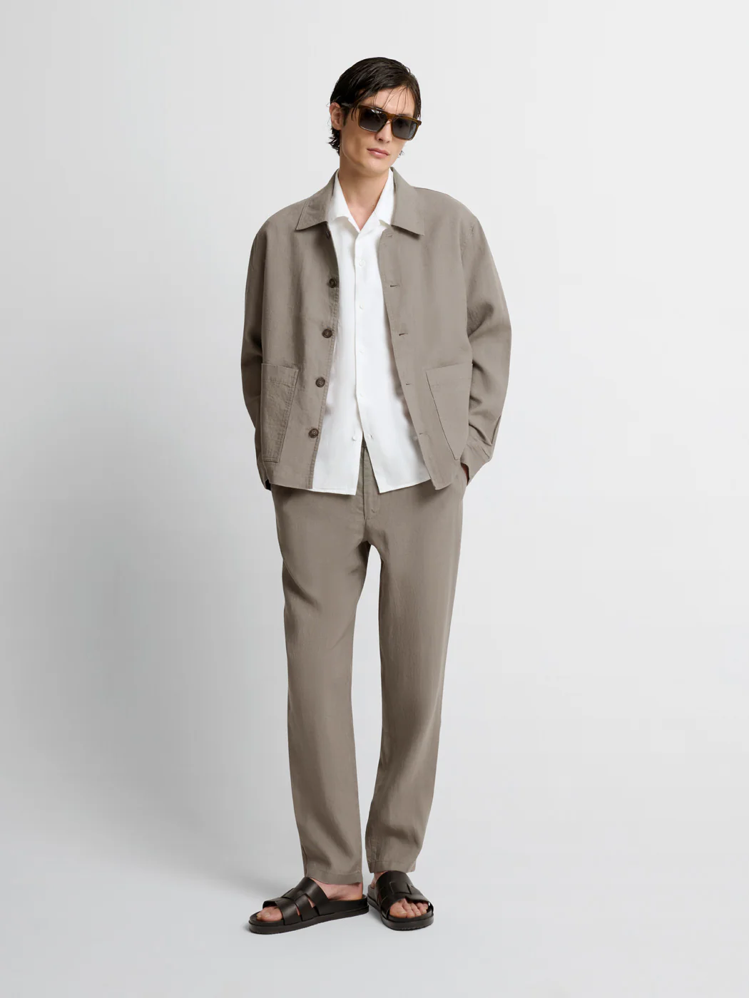 Chino en lin mélangé