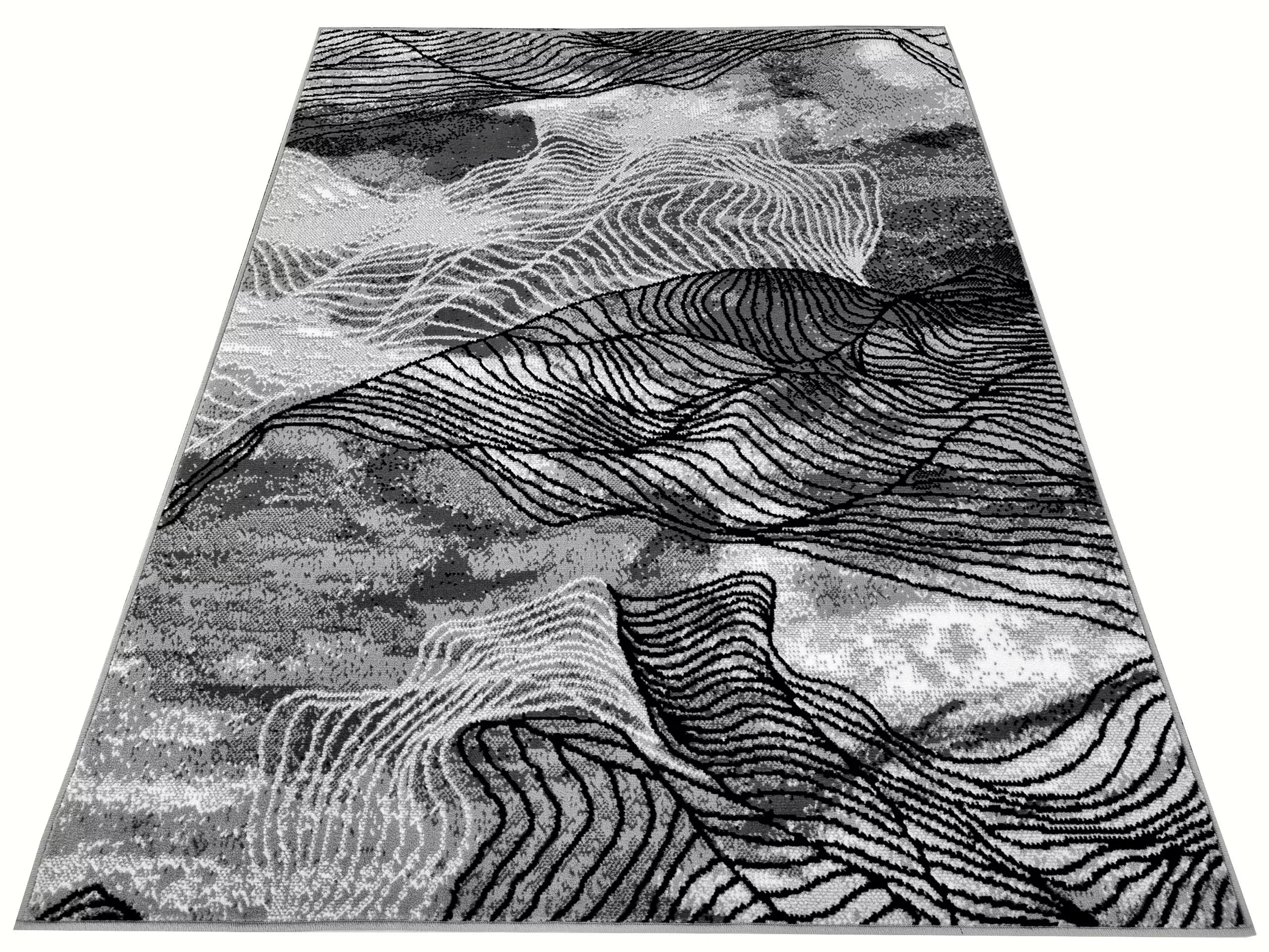 Dywan nowoczesny szary do salonu pokoju 010 - 80x150 cm - modny solidny