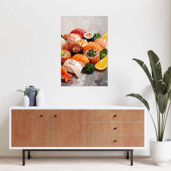 Naklejki na ścianę Feeby Kolorowe Sushi 20x30