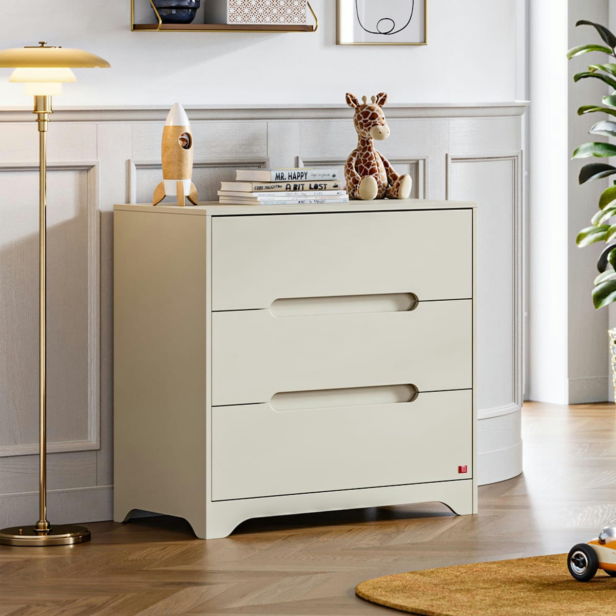 OVA - Commode 3 tiroirs beige