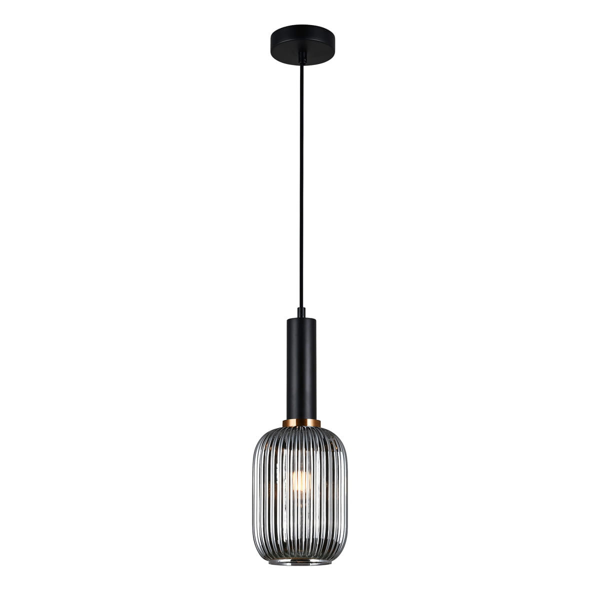 Lampa wisząca czarna Antiola 1xE27x40W wym: 113x15x15 cm Italux