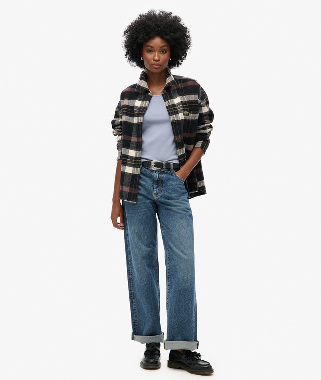 Fine Rib Scoop Neck Long Sleeve Top