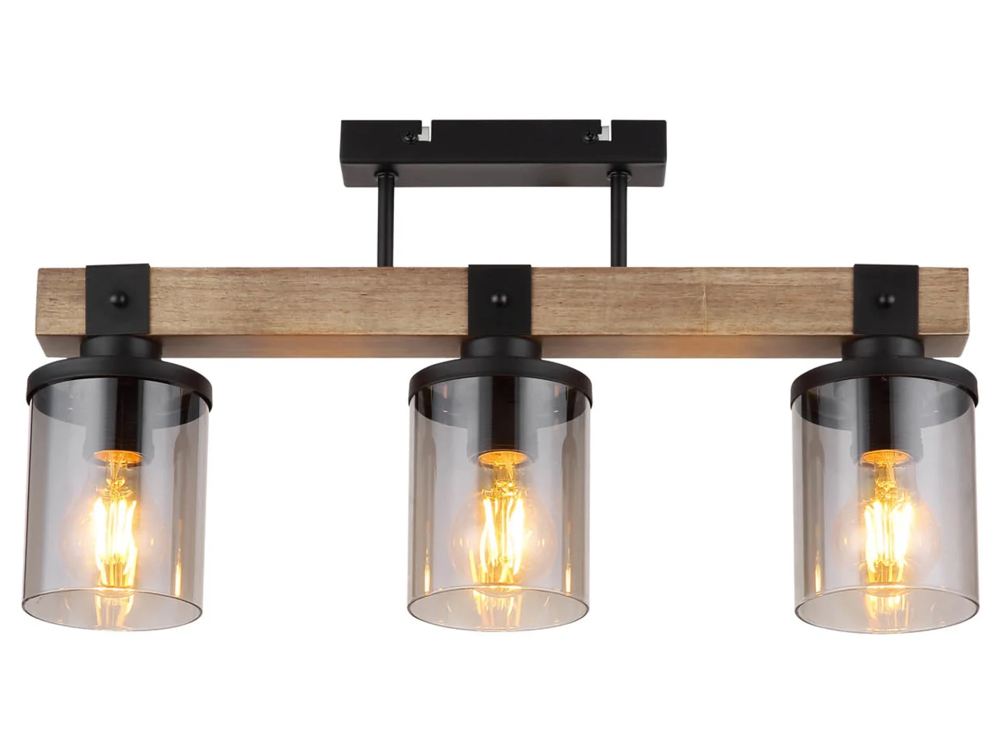 Lampa sufitowa Lila 3-punktowa metalowa czarna