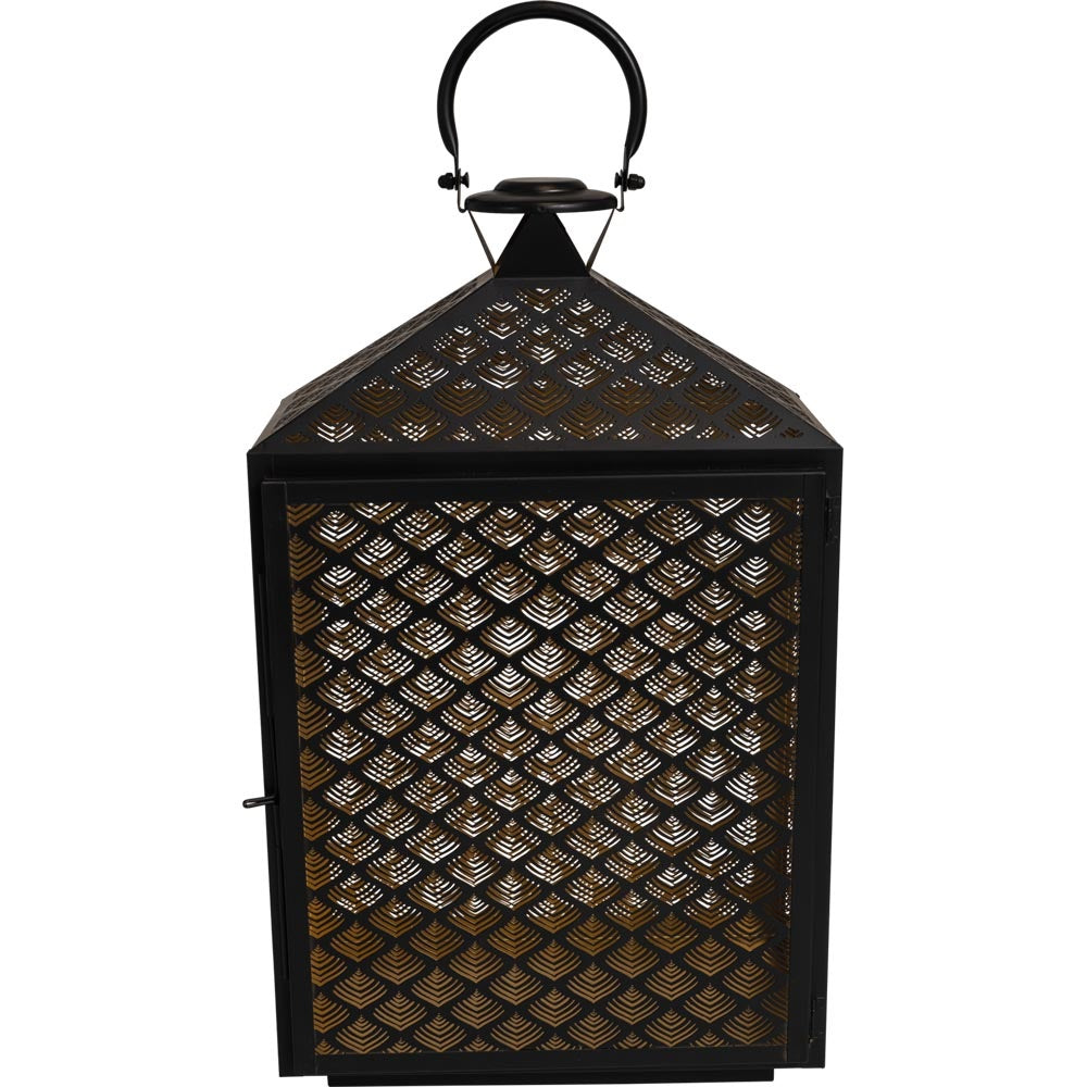 Lesli Living lantaarn Kira - zwart - 30x16x50cm