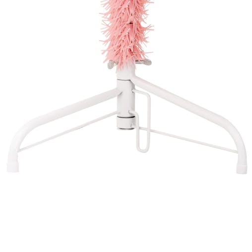 NNEVL Slim Artificial Half Christmas Tree with Stand Pink 120 cm