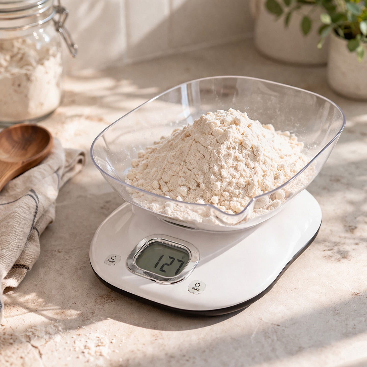Bilancia da cucina con ciotola 5 kg bianco