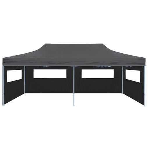 NNEVL Folding Pop-up Partytent with Sidewalls 3x6 m Anthracite