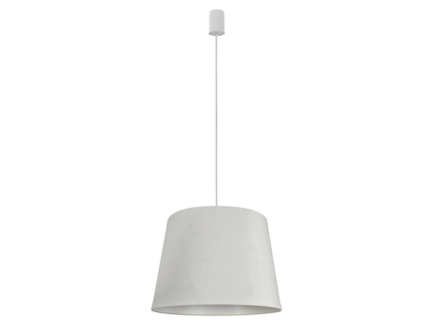 Lampa wisząca Cone M welurowa biała