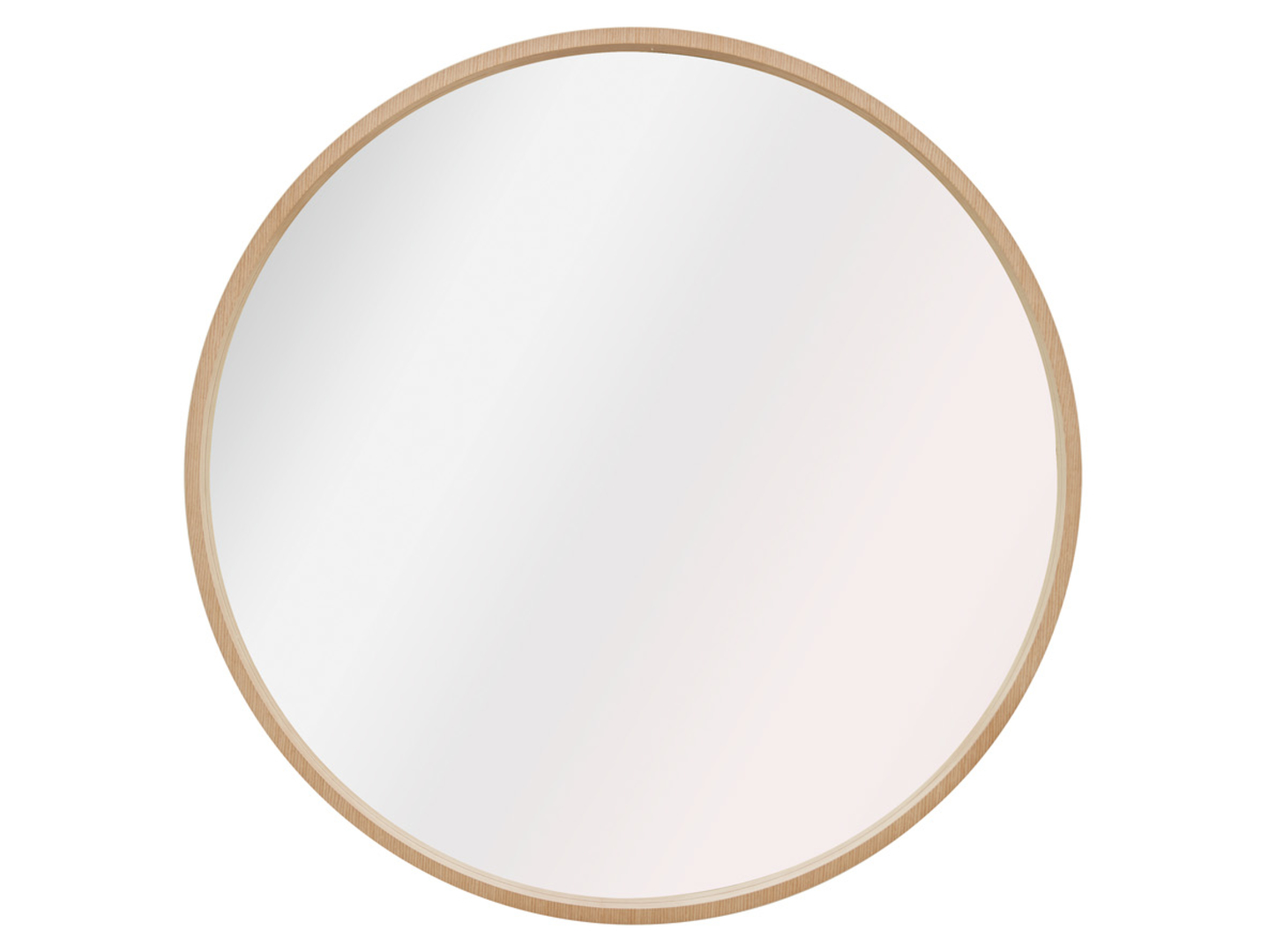 Lustro ścienne w ramie Circle 80 cm okrągłe brązowe