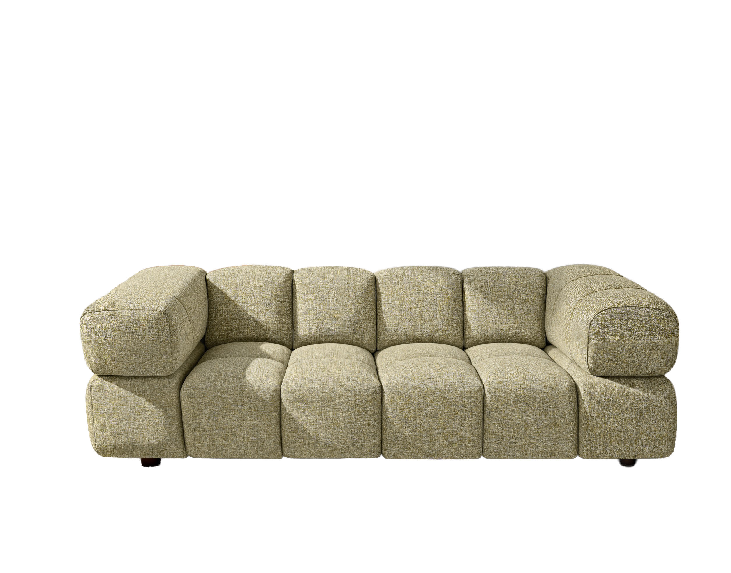 Sofa trzyosobowa, tkanina szenilowa Puente, Jasnożółty, Averro