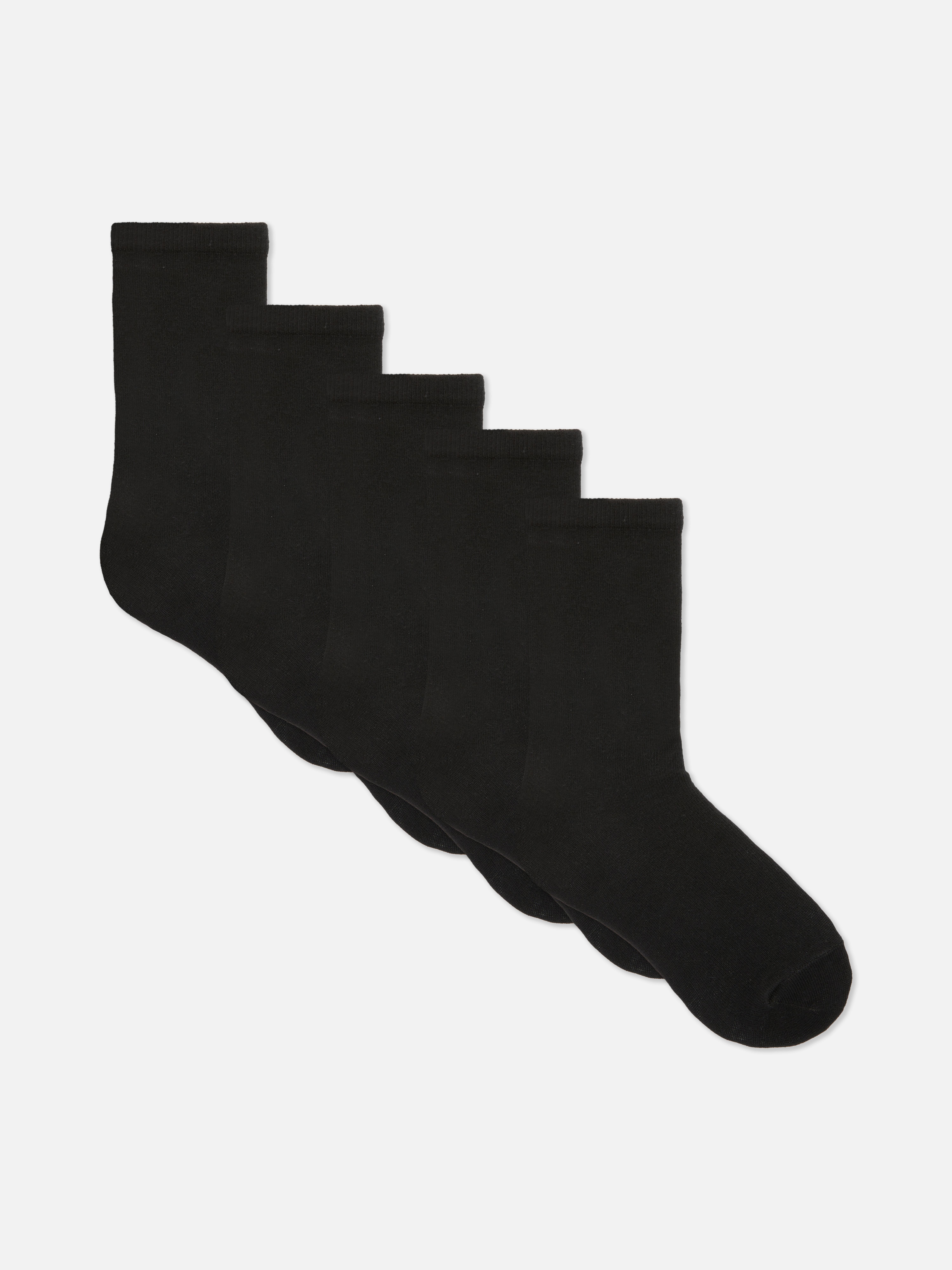 5-Pack Ribbed Crew Socks