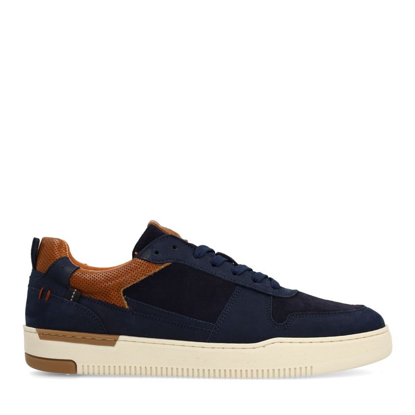 No Stress Donkerblauwe nubuck sneakers