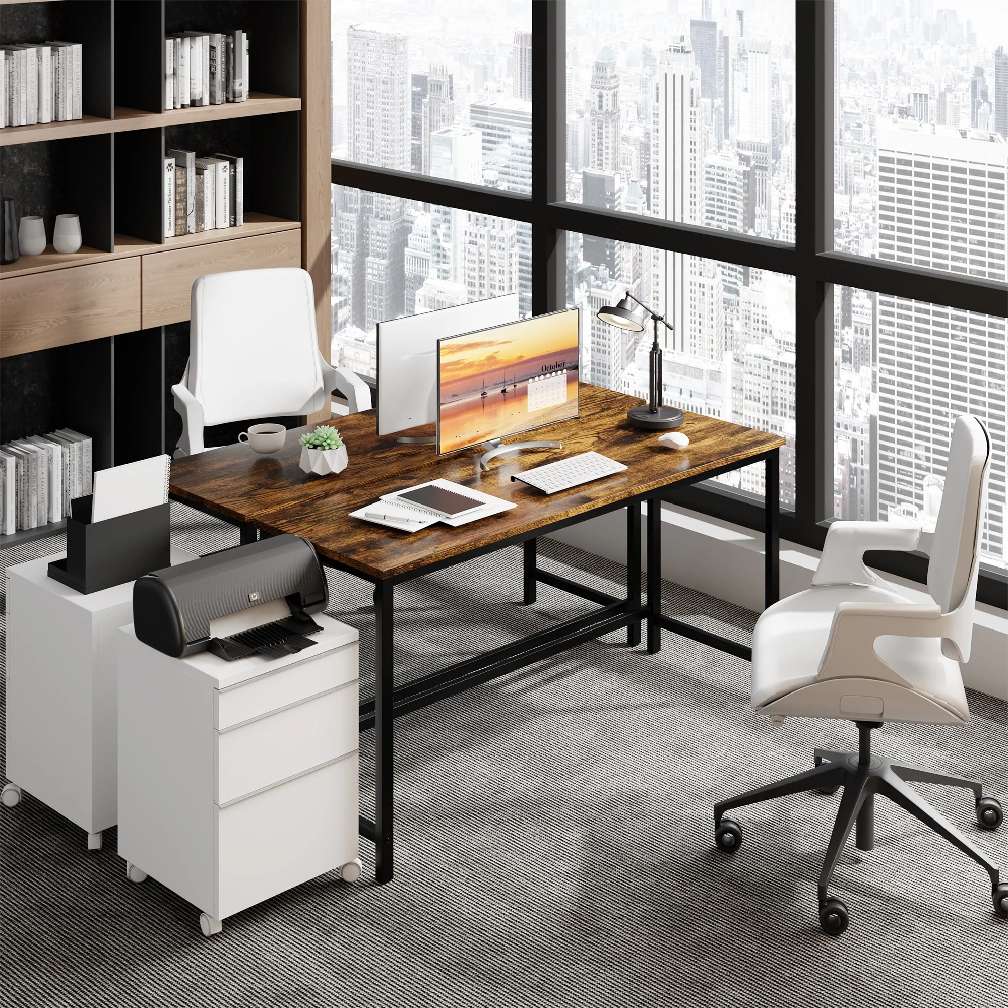 Futzca Computer Desk, Study Workstation Modern Simple Design