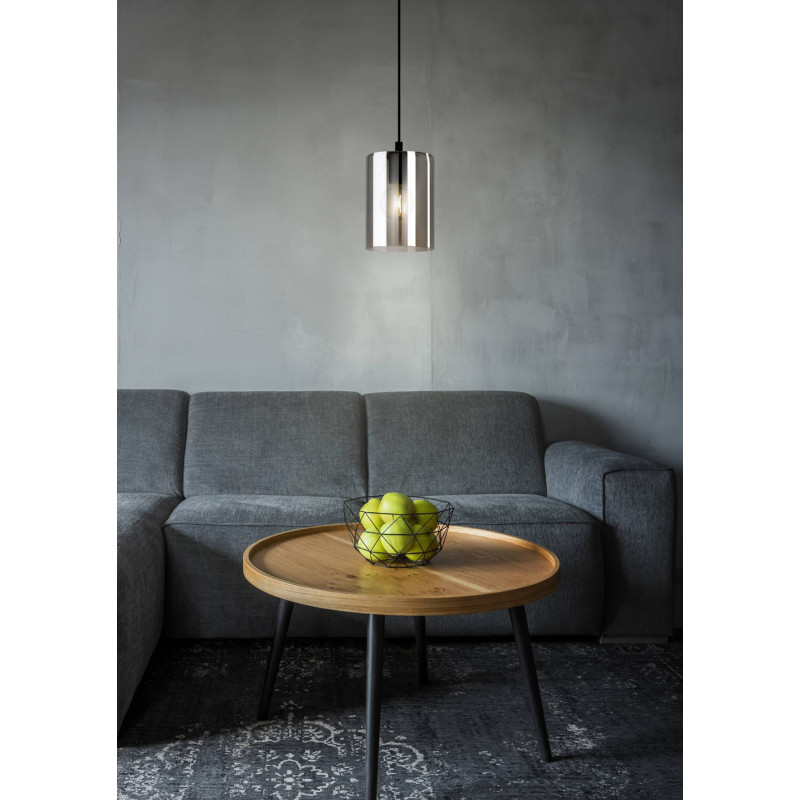 Suspension Cadaques 1 noire E27 40 W EGLO